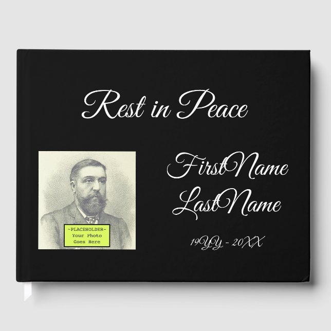 Finare, Respektive begravnings-/minnesgäst Bok (Framsida)