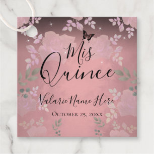 Finare Ro Quinceanera Rosa Gåvor Etiketter