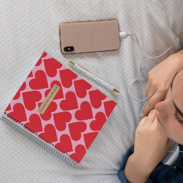 Finare Romantic Red & Rosa Hearts Mönster