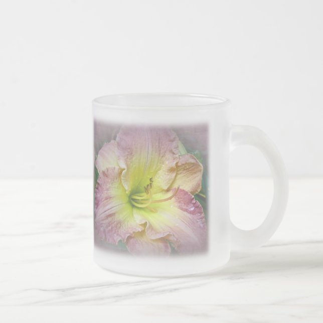 Finare Rosa Daylily Frostad Glasmugg (Höger)