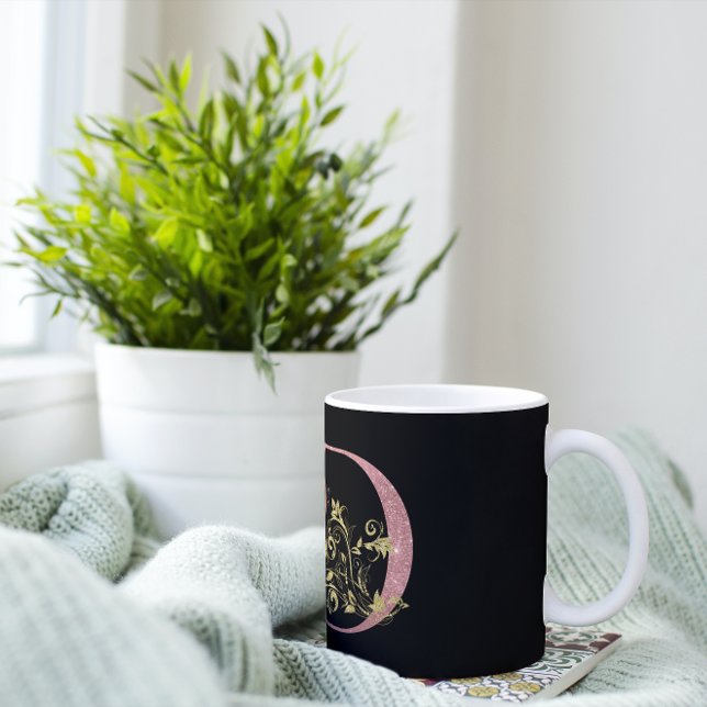 FINARE ROSA GLITTER BREV D KAFFEMUGG (Skapare uppladdad)