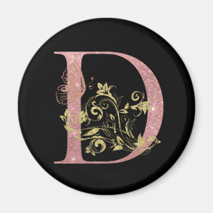FINARE ROSA GLITTER BREV D MAGNET