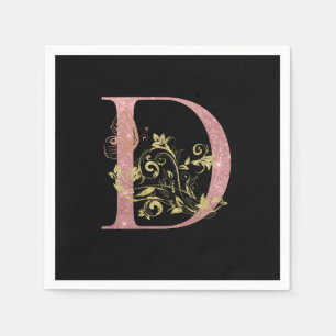FINARE ROSA GLITTER BREV D PAPPERSSERVETT