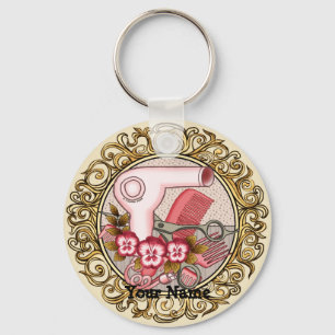 Finare Rosa Pansy Beautician Keychain Nyckelring