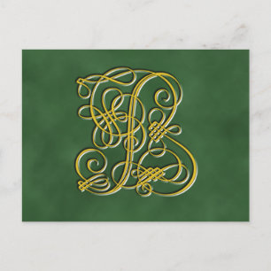 Finare Royal Monogram Brev B Vykort