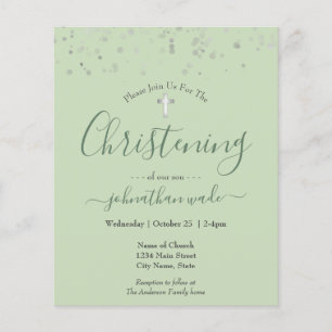 Finare Script Christening Flyer