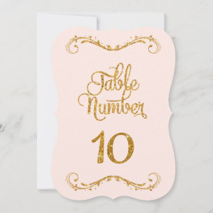 Finare Script Glitter Bordsnummer 10 Bröllop
