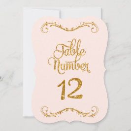 Finare Script Glitter Bordsnummer 12 Bröllop