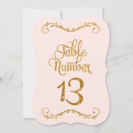 Finare Script Glitter Bordsnummer 13 Bröllop