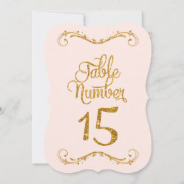 Finare Script Glitter Bordsnummer 15 Bröllop