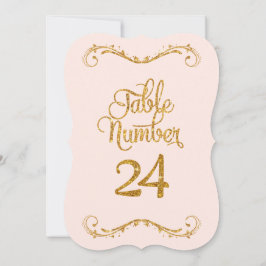 Finare Script Glitter Bordsnummer 24 Bröllop