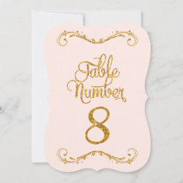 Finare Script Glitter Bordsnummer 8 Bröllop