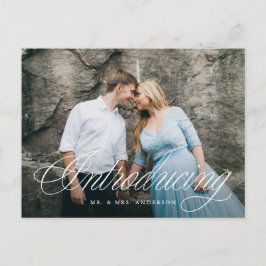 Finare Script Introducing Bröllop Elopement Vykort