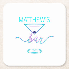 Finare Script Roligt Färg Roligt Pub Underlägg Papper Kvadrat