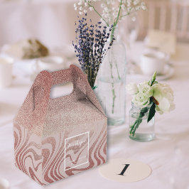 Finare Script RoseGold Tack Bröllop Presentaskar