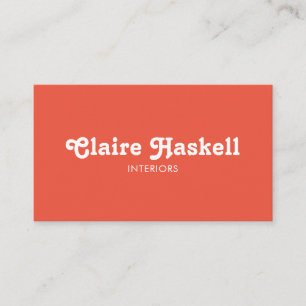 Finare Script Tomato Red Chic Minimal Social-ikone Visitkort