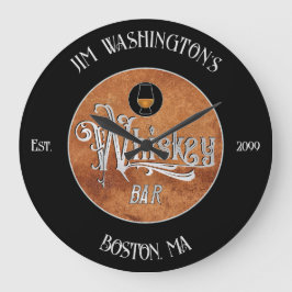 Finare Script Whiskey Pub Stor Klocka