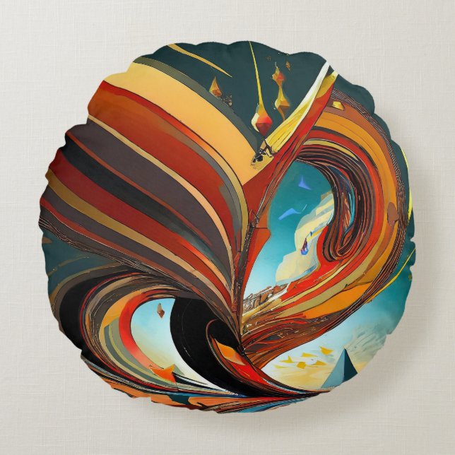 Finare senaste utskrift rund kudde (Framsidan)