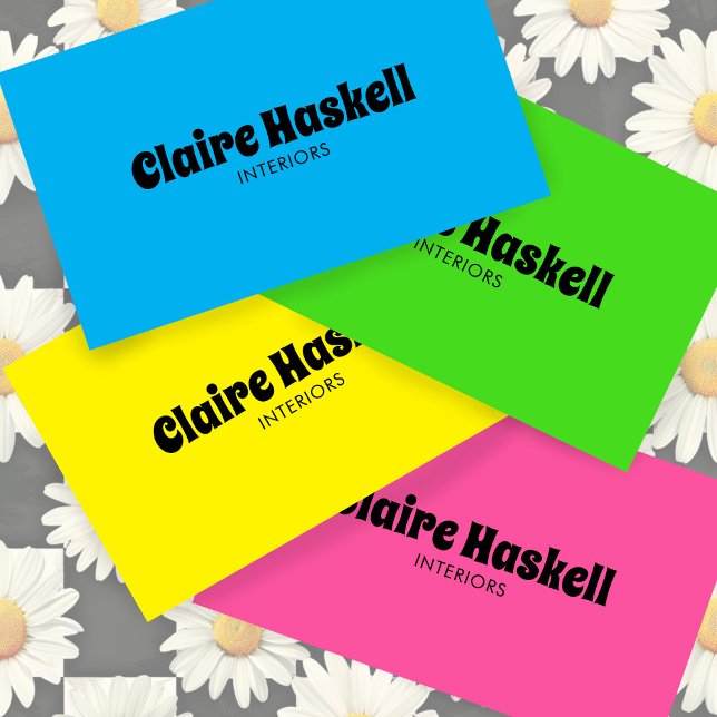 Finare skript Bold Blue-Chic - minimalt antal Visitkort (Fancy Script Bold Bright Blue Chic Minimal Business Card
)