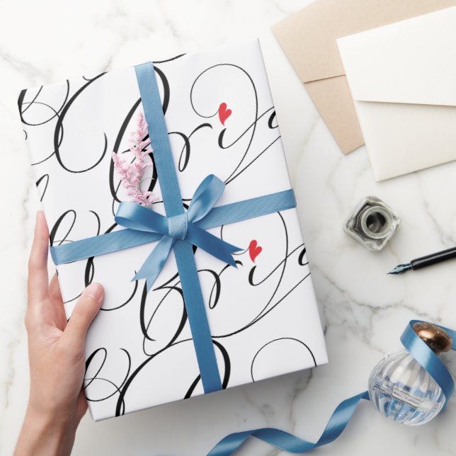 Finare-skript i Bride Calligraphy-skript Lettering Presentpapper (Gifting)