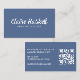 Finare-skript, mjuk, sommarminimalistisk modern QR Visitkort