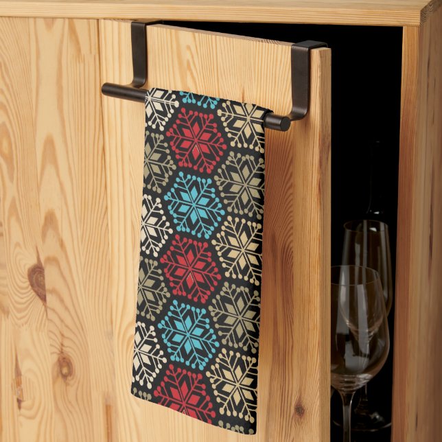 Finare Snöflingor Microfiber Kitchen Towel Kökshandduk (Thirds Fold)