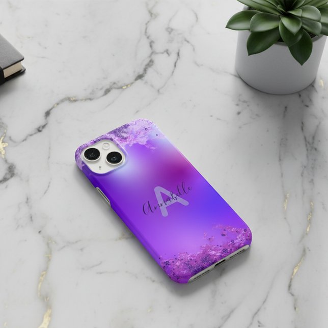 Finare Snyggt Violet Lila Modern Glam Glittery (Skapare uppladdad)