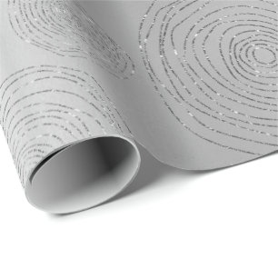 Finare Spirale.Circles Grått Monochromatic Silver Presentpapper