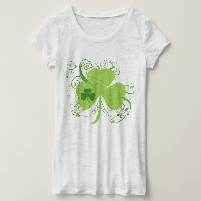 Finare St patricks day Shamrock T Shirt (Design framsida)