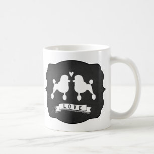 Finare Standard Pudel Cute Hundar Kärlek Kaffemugg