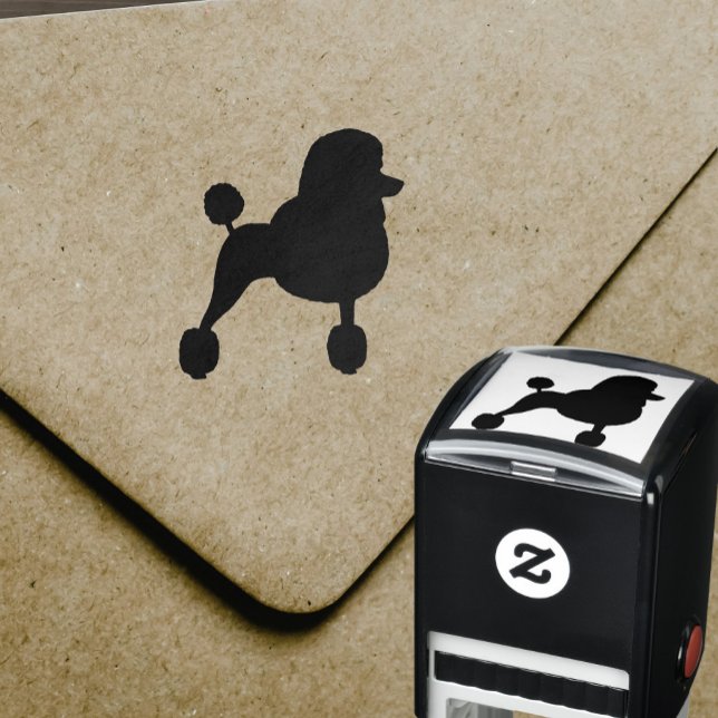 Finare Standard Pudel Silhouette Självfärgande Stämpel (Skapare uppladdad)