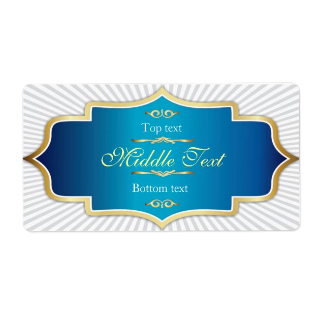 Finare Stil Sylt Jelly Label Blue Fraktsedel (Framsidan)