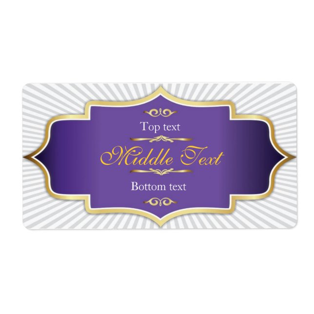 Finare Stil Sylt Jelly Label Lila Fraktsedel (Framsidan)