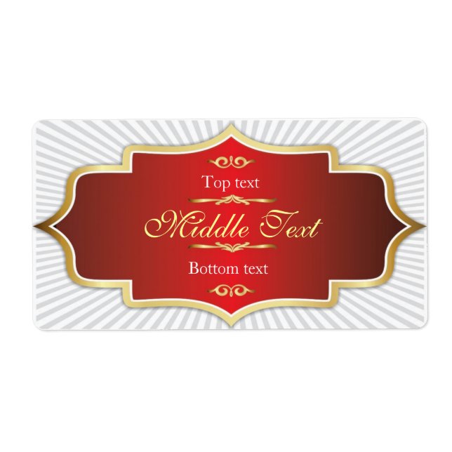 Finare Stil Sylt Jelly Label Red Fraktsedel (Framsidan)