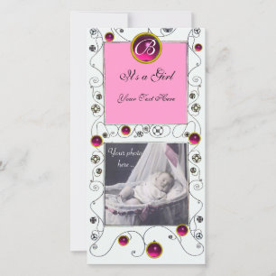 FINARE SWIRLS FLICKA MONOGRAM, ruby white Meddelande