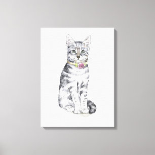 Finare Tabby katt 3 Canvastryck
