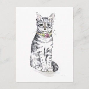 Finare Tabby katt Vykort