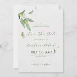 Finare Toscana Olive Löv-Save Date Inbjudningar