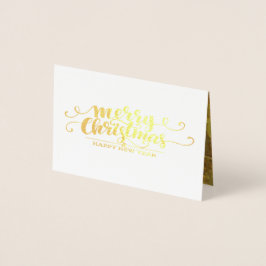 Finare typografi - lyxjulgyllene folierat kort