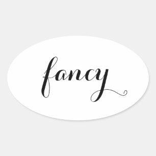 Finare Typografi Ovalt Klistermärke