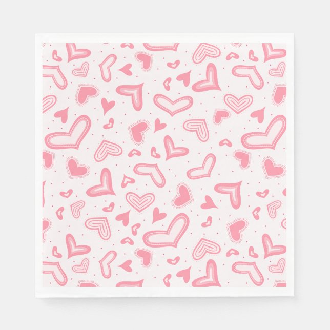 Finare Valentine Hearts Pappersservett (Framsidan)