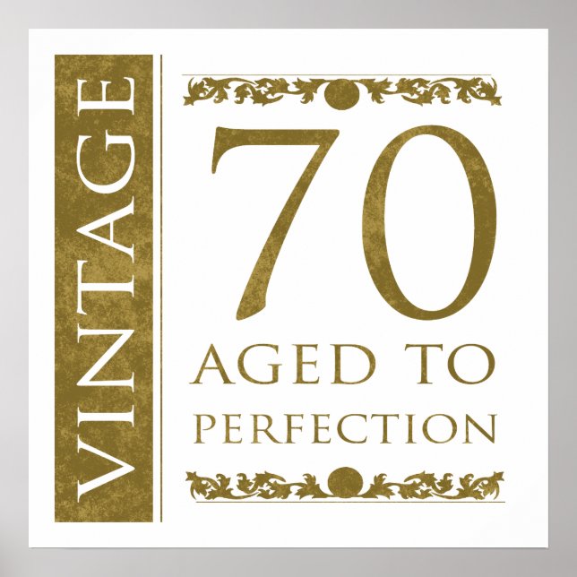 Finare Vintage 70:e födelsedagen Poster (Framsidan)