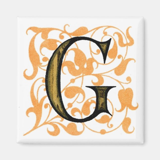 Finare Vintage Brev "G" - Magnet (Framsidan)