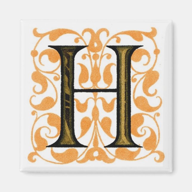 Finare Vintage Brev "H" - Magnet (Framsidan)