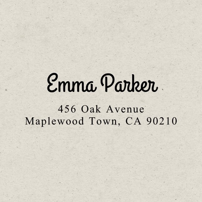 Finare Vintage Script Calligraphy Simple Självfärgande Stämpel (Skapare uppladdad)