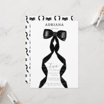 Finare Watercolor Black Bow Forme Birthday