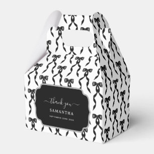 Finare Watercolor Black Bow Mönster Presentaskar