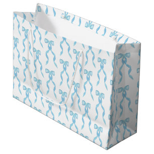 Finare Watercolor Blue Bow Mönster