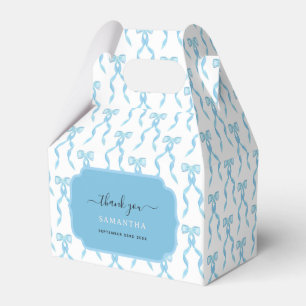 Finare Watercolor Blue Bow Mönster Presentaskar