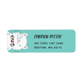 Finare White Cat | Turkos Returadress Etikett
